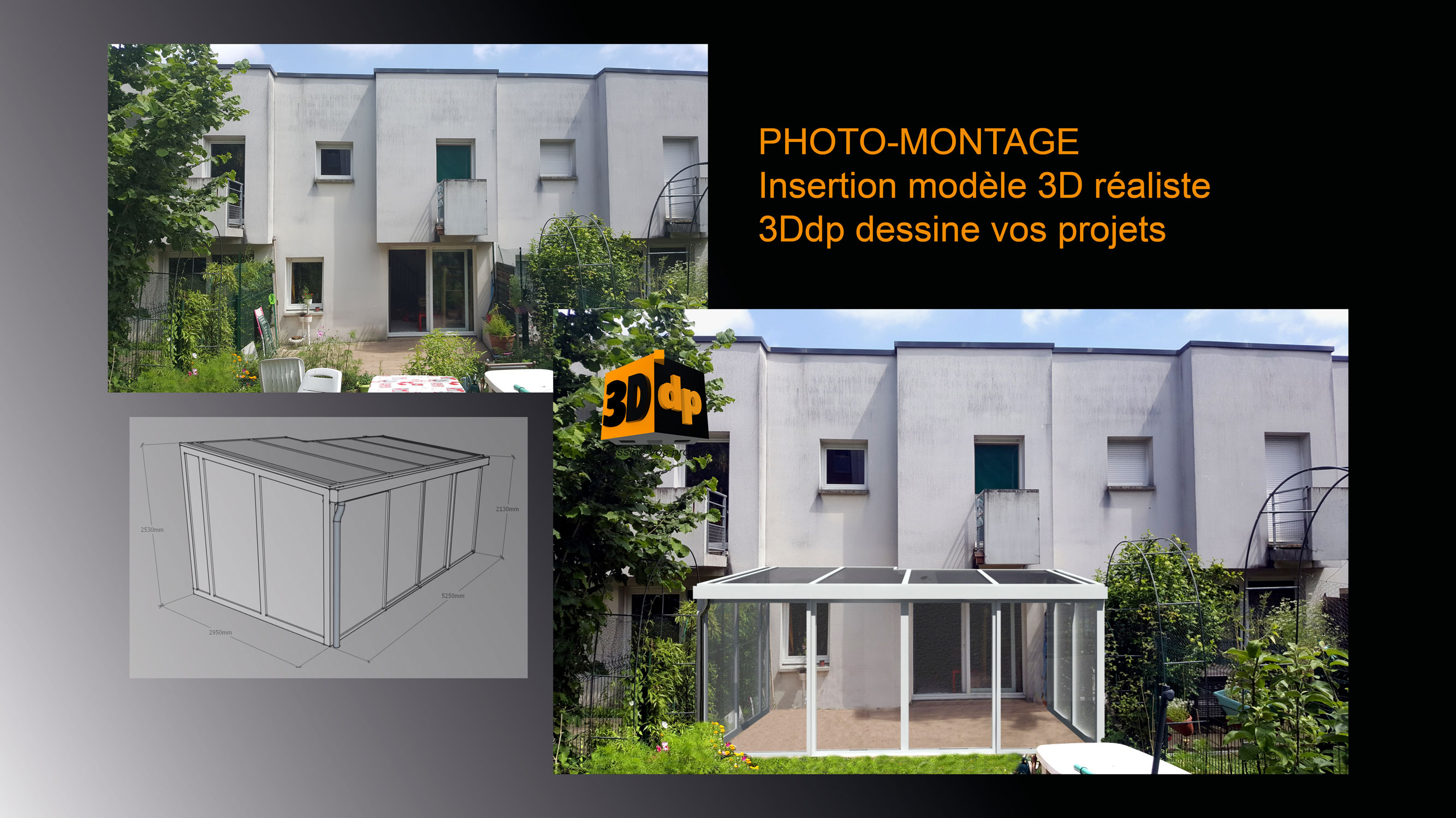 Photo-montage, insersion 3D réaliste.